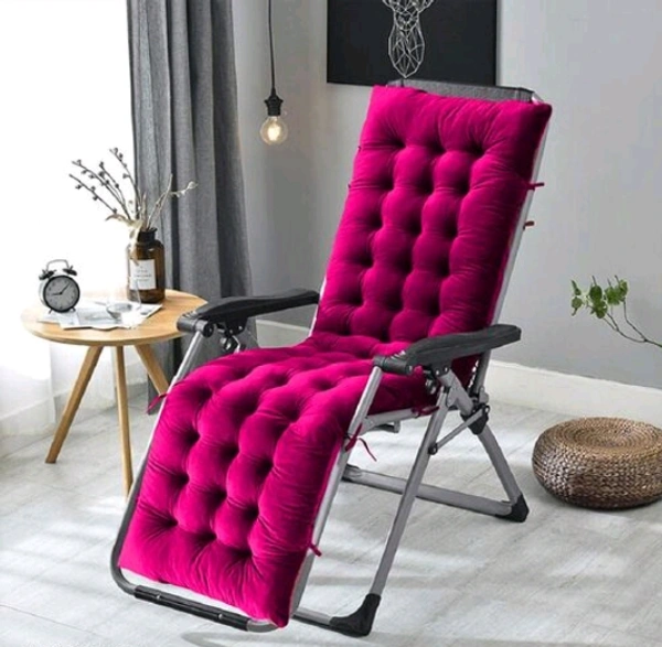  Mom's Moon  Soft Velvet Chair Pad/Chair Cushion for Rocking Chair /Office/ Home in Outdoor and Indoor /Resting on Floor Set of 1 ( 18 x 50 Inch Pink) -  Pink